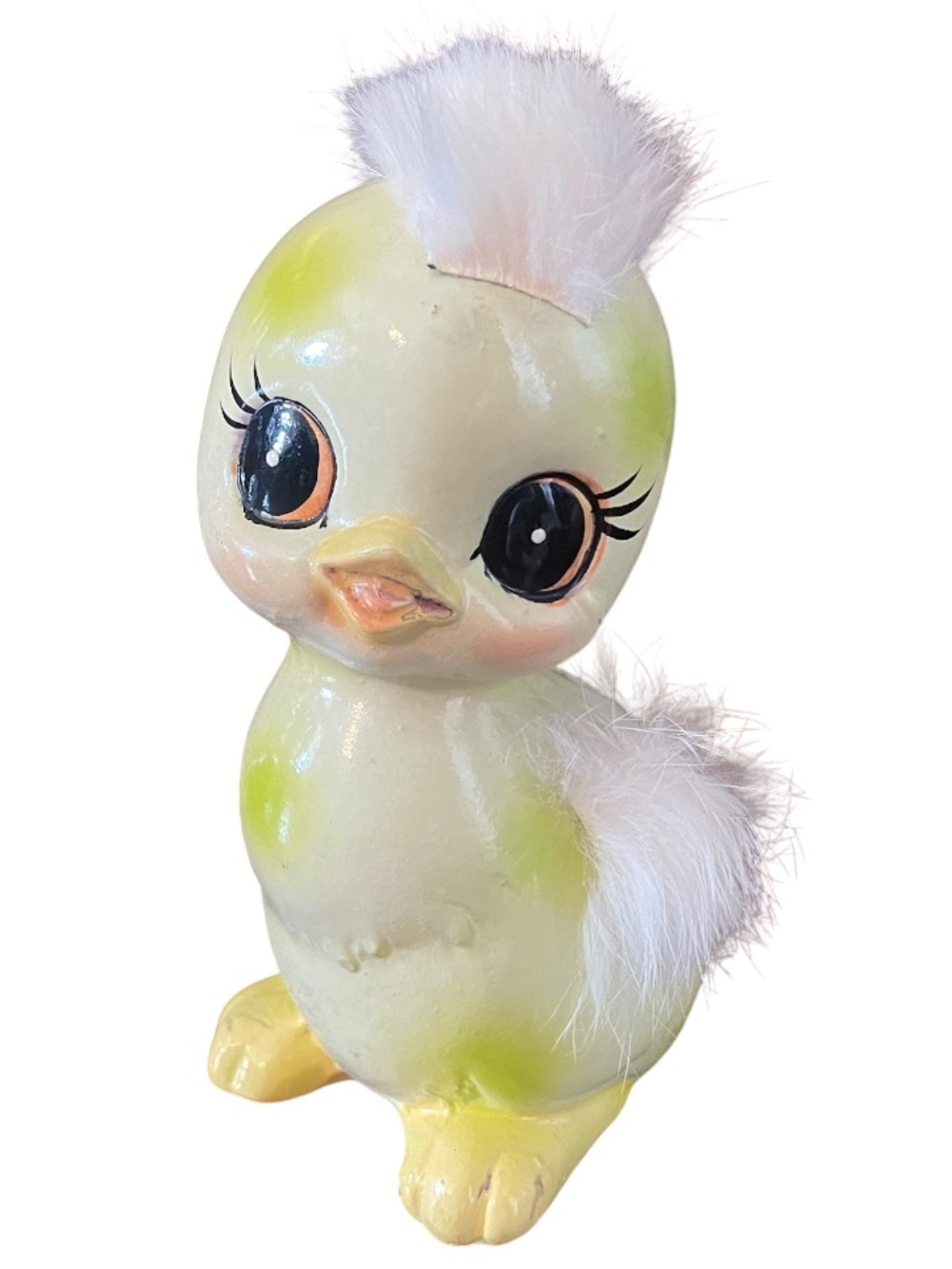 Vintage Yellow Anthropomorphic Chick Duck Piggy Bank